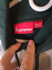 Supreme 2012 Split Pullover Hoodie Size Medium Green Gray Skater Streetwear