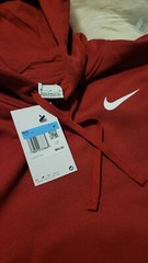 New Mens Nike Fleece Pullover Hoodie Sportswear MEDIUM $60- Deep Red