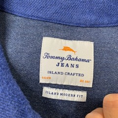 Tommy Bahama Jeans Sweatshirt Mens XL Blue Half Zip Island Crafted Modern Fit
