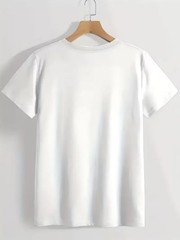 Men’s Retro Printed T-shirt Men Cotton T Shirt Loose Round Neck Short Sleeve♪