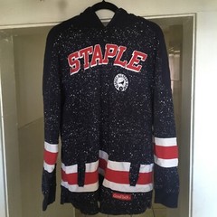 staple pigeon hoodie Splattered Blue Men’s Size L Respect All Fear None