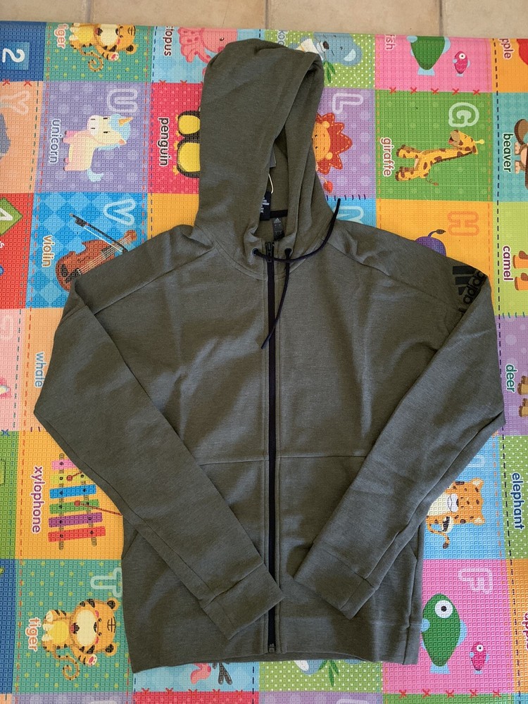 Adidas Fleece Hoodie In Green Size Small NWT