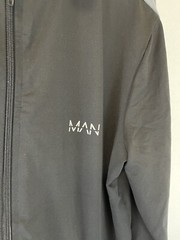 Boohoo Sweater Mens Medium Sweatshirt Black Full Zip Pullover N216