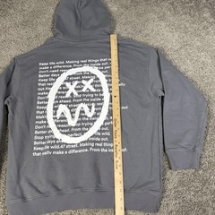 47 Street Hoodie Mens L Gray From The Inside Out Graphic Print Drawstring