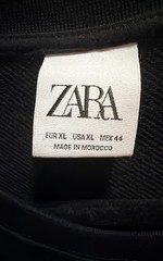 Zara Thrilling Moments Graphic Sweatshirt Black Cotton & Polyester Mens XL