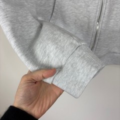 Maybe Tomorrow Full Zip Hoodie Light Heather Gray 2XL athletic athleisure Cotton