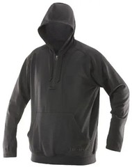 24-7 Series Grid Fleece Pullover Hoodie – Black Midweight Shirt W/Hood,Pocket