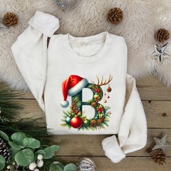 Personalised Alphabet Bauble Family Christmas Jumper | Xmas Sweatshirt | Novelty