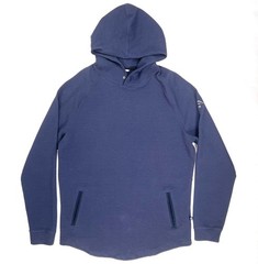 Swannies Hoodie Men’s XL Navy Blue Waffle Textured Snap Performance Sweater