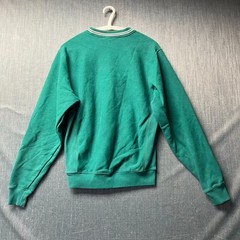 Champion Reverse Weave Men’s Sweatshirt Size S Green Round Neck Patch Logo