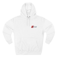 Embroidered Audi RS Logo Hoodie : Red + Silver – RS3 RS4 RS5 RS6 RS7 Q8 TT
