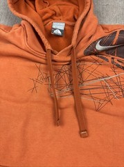 Vintage Nike ACG Hoodie Mens Medium Orange Performance Chest Logo Sweatshirt Y2K