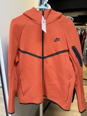 Nike Tech Fleece Windrunner Hoodie Coral Orange Black HV0949-846 Mens 🍊NEW