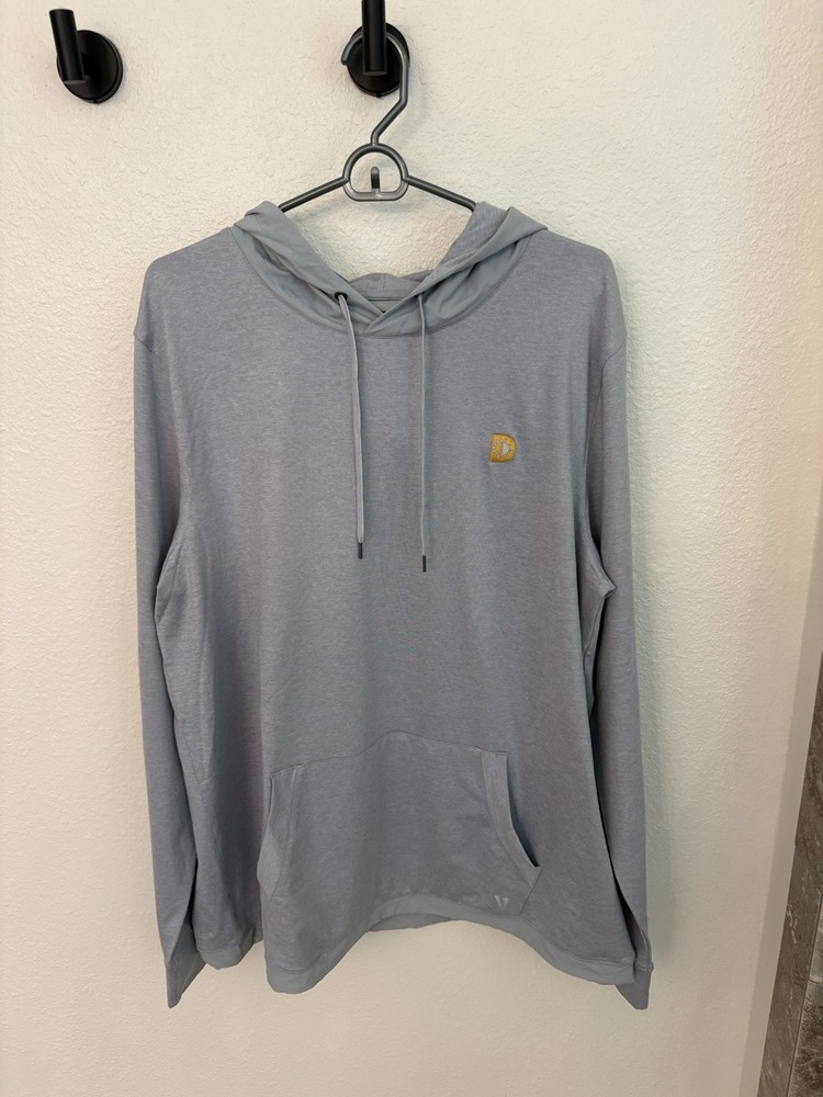 Vuori Sunday Element Hoodie Mens XL Gray Lightweight Pullover Stretch Daily’s