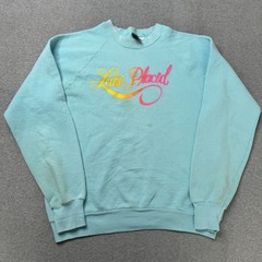 Vintage Screen Stars Best Sweatshirt Mens Large Large Blue Fleece Lake Placid