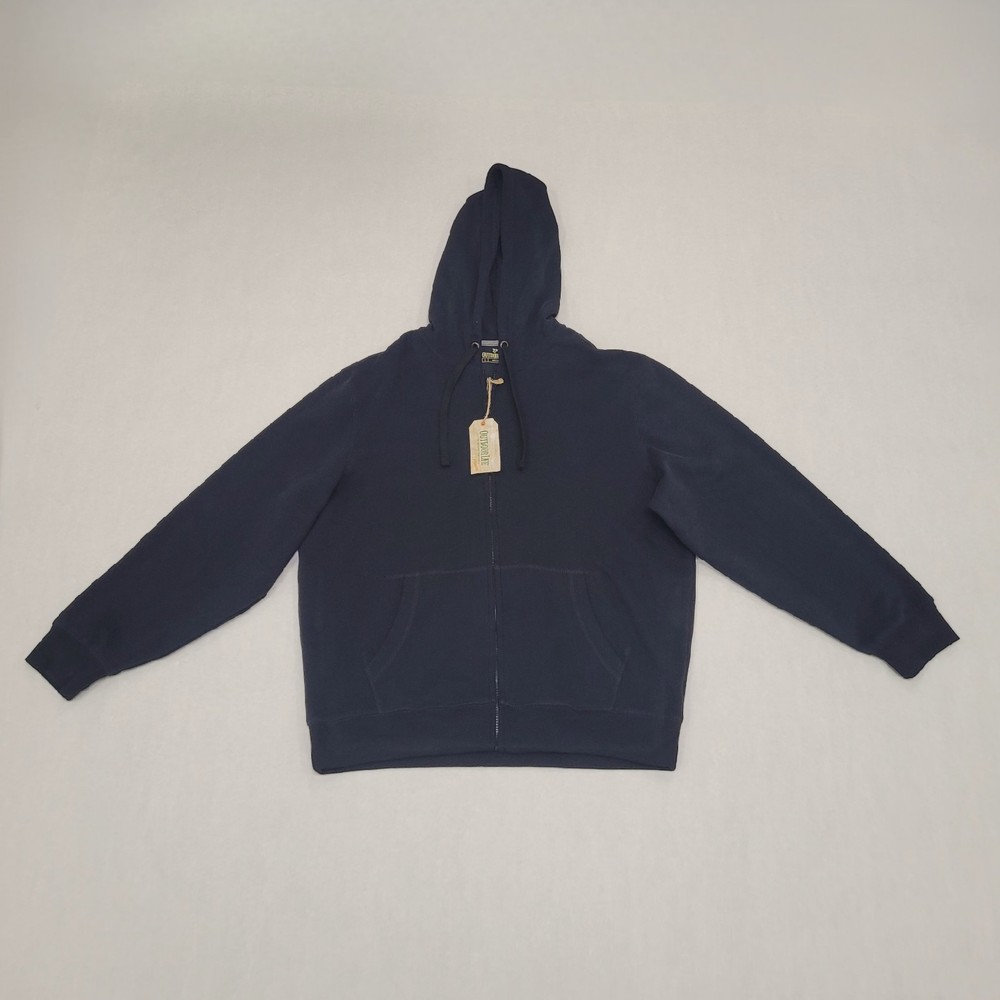 Outdoor Life Men’s Full Front Zipper Solid Fleece Hoodie Color Black Size L