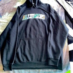 Alltimers Skateboards – Hooded Sweatshirt with Camo Logo Graphic
