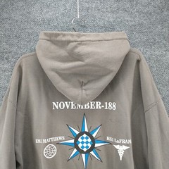Gildan Heavy Blend Men’s November 188 Pullover Hoodie Gray Large Military