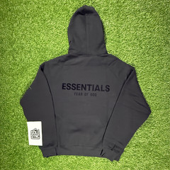 Fear of God Essentials Hoodie SS22 Stretch Limo Black – 100% Authentic (XXS-XXL)