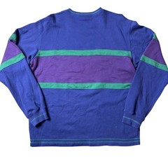 Supreme USA Colorblock Crewneck Sweatshirt Blue Purple Green Large Mens