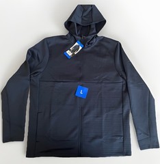 Spyder Men’s Large Full Zip Hoodie Front Pockets NWT Blue Ribbed