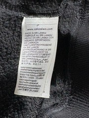 Calvin Klein Jeans Men’s Black Sweatshirt White Spell-Out Long Sleeve Cotton Lg