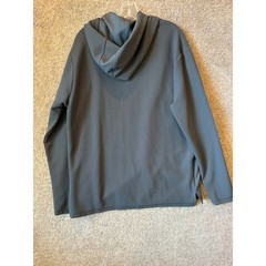 Legend Outdoor Mens Charcoal Gray Waffle Texture Hooded Pullover Shirt