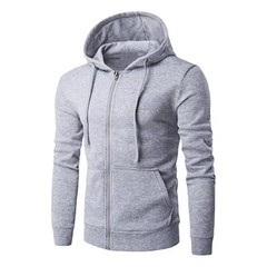 Men’s Autumn Zip Hoodie Jacket Slim Fit Long Sleeve Casual Sweatshirt