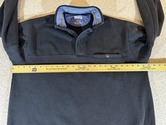Duluth Trading Sweatshirt Mens Large Tall Blue 1/4 Snap Pullover Fleece Lined LT