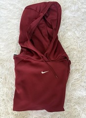 Nike Adult S Deep Red Side Design Hoodie. Great Shape & Quality