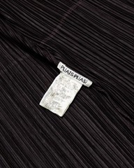 Pleats Please Issey Miyake Pleated Zip Hoodie Black Red Japan Size 3 PP74-JD367