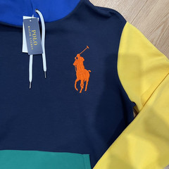 Polo Ralph Lauren Hoodie Sweatshirt Men’s Medium Big Pony Color Block NWT
