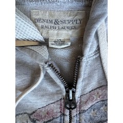 Denim & Supply Ralph Lauren VTG Gray Chief Headdress Graphic Full Zip Hoodie LG