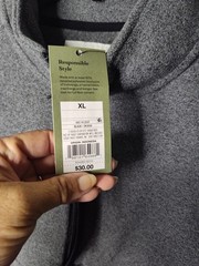 Goodfellow Half Zip Sweatshirt Mens 2XL Gray Mock Neck Long Sleeve Pockets NWT