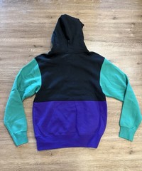 Jordan Air Men’s M Colorblock Pullover Hoodie Black Purple Green Pink Logo