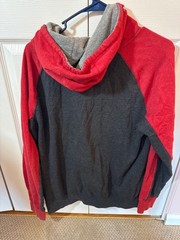 Hurley Men’s Medium Pullover Hoodie Red and Dark Gray