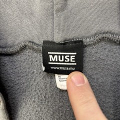 Vintage Y2K 00s Muse Band Zip Up Sweatshirt Sz Small Gray Promo A20