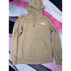 The North Face Mens Box Logo Hoodie Tan Khaki Camo Graphic Pullover Medium