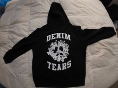 Denim Tears Denim University Zip Hoodie Black White Size L Large NWT Authentic