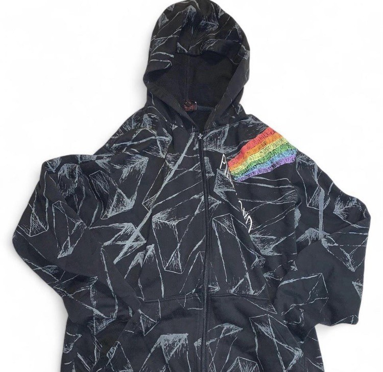 Pink Floyd Hoodie Large Rock Group Band Merch Graphic Zipper See Description