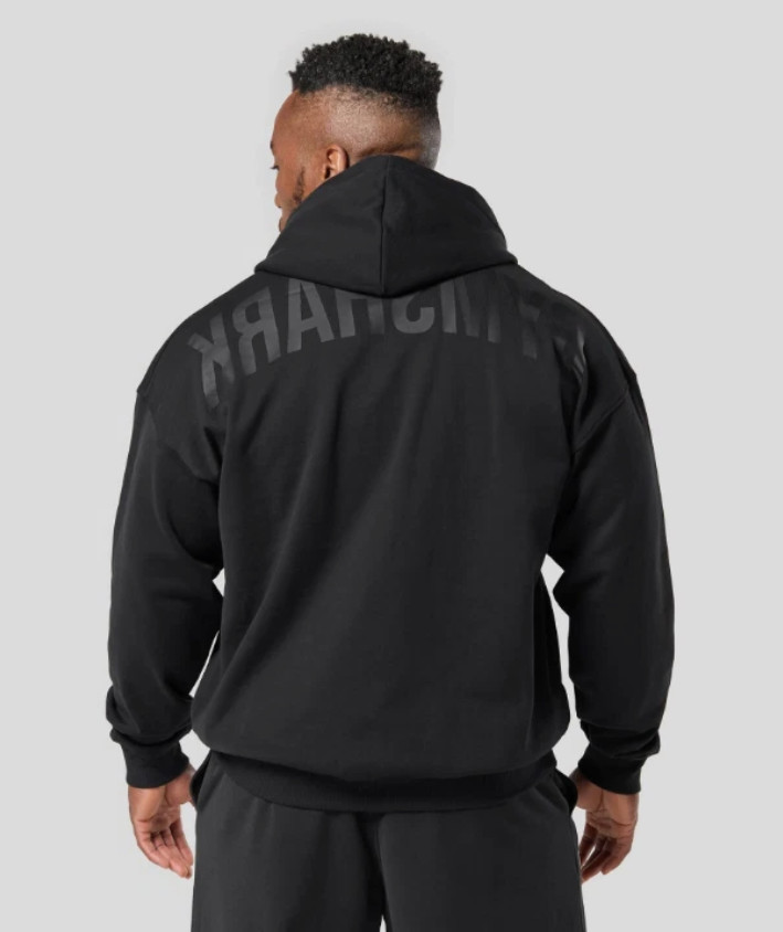 GYMSHARK Power Zip Up Hoodie BLACK