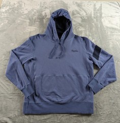 Rapha Hoodie Mens Medium Blue MTB Trailwear Pullover Cycling Performance Logo
