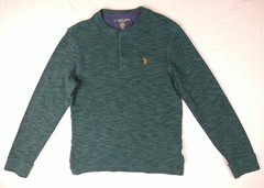 US Polo Assn. Green Shirt (Men Size S Small) Long Sleeve Cotton/Polyester