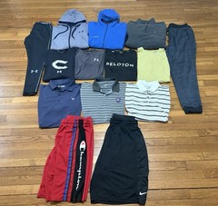Mens Athletic Lot of 14 Sz XL Under Armour Nike Hoodies Polos Shorts Gym Casual