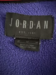 NIKE JORDAN CLUB HOODIE Purple Camo Zippered Hoodie Vintage Y2K Sz M G4