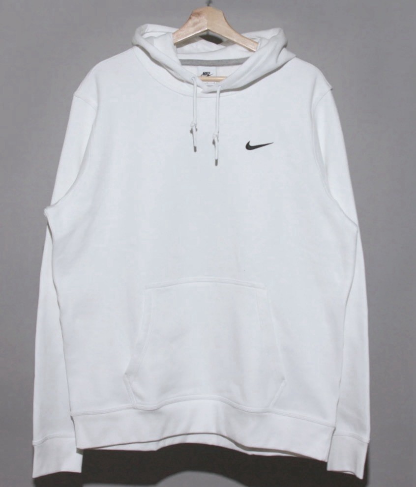 Nike Sportswear Club Fleece Pullover Hoodie Men’s Sizes White SWOOSH 611457-100