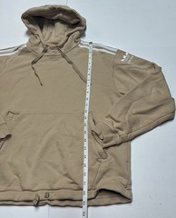Adidas Originals x Parley Hoodie Men’s Small Tan Pullover 3-Stripe Sustainable *