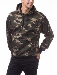 PRO Club Heavyweight Pullover Hoodie/ Green Camo/ Size Large