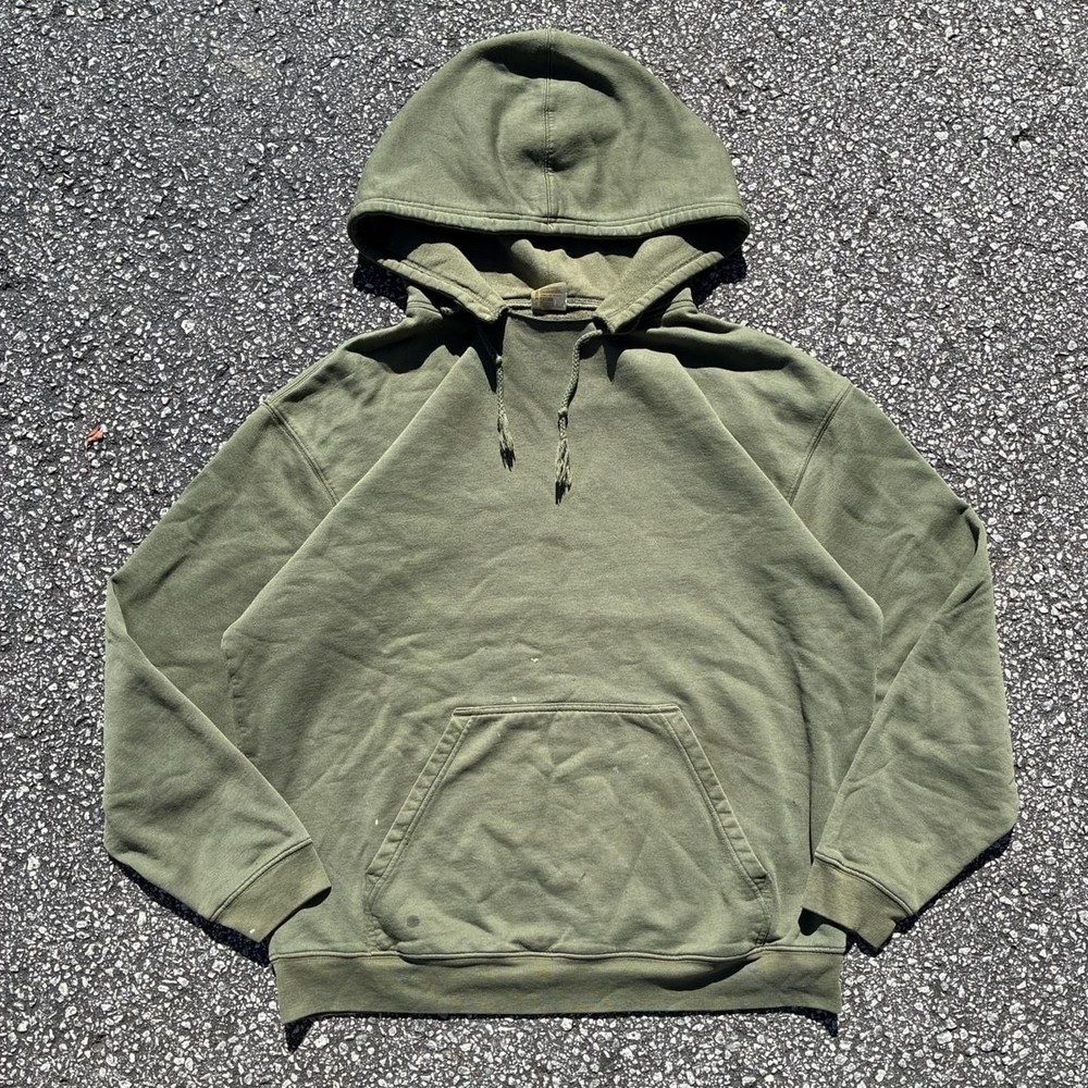 Anvil Sustainable Olive Green Boxy Hoodie