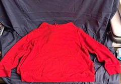 Men’s Red Solid Pullover Hoodie w/ Drawstring Hood Long Sleeve 5XL Big & Tall